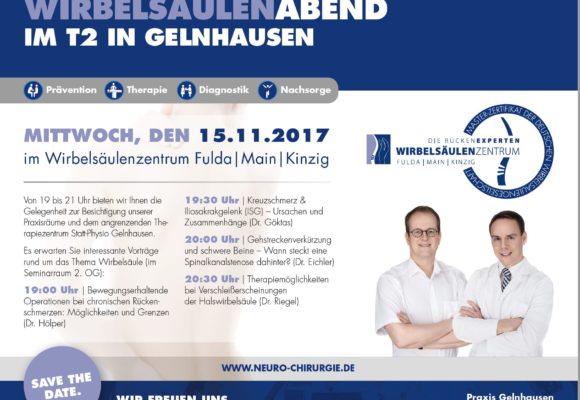 15.11.2017 – Wirbelsäulenabend im T2 in Gelnhausen