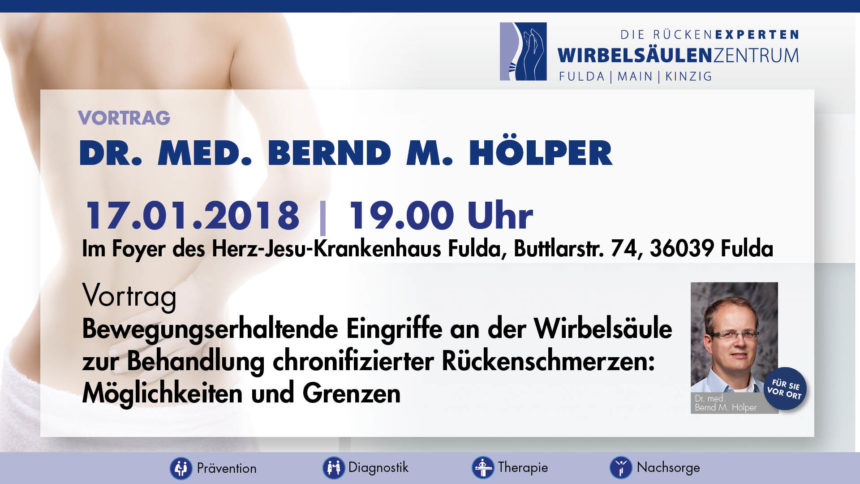 Ankündigung Vortrag Dr. med. B. Hölper